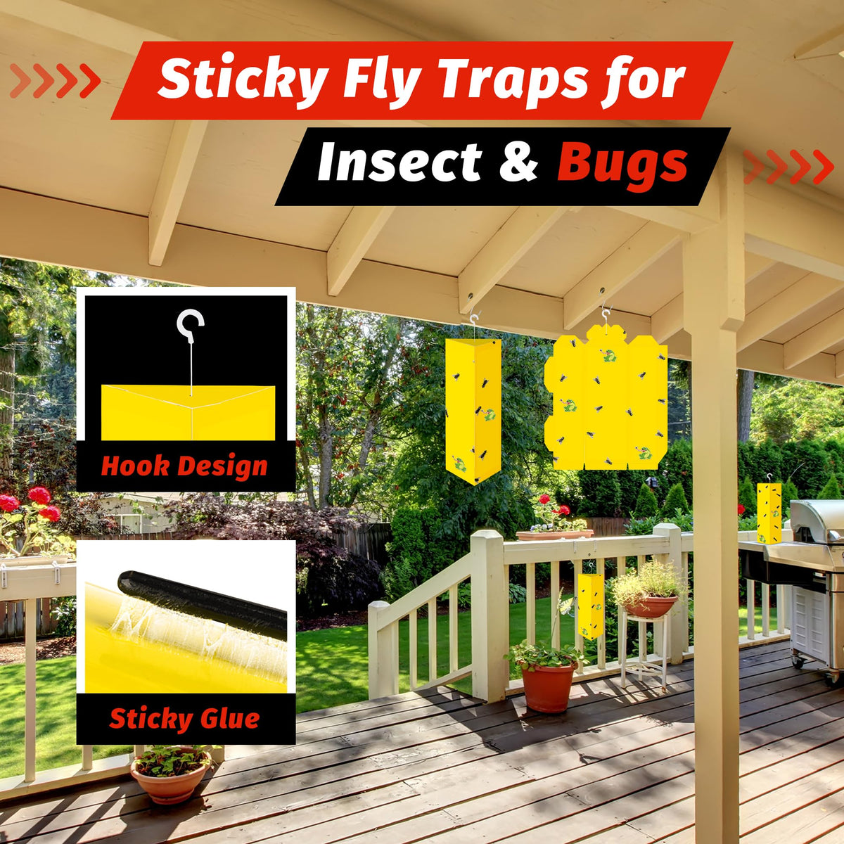 LULUCATCH hanging setup traps enabling quick, mess-free placement