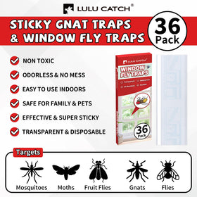 LULUCATCH transparent gnat trap highlights insects while blending with home décor.