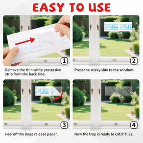 Transparent LULUCATCH trap on a window blends with décor while trapping pests.