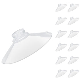 LuluEasy 12-piece large clear suction cups on glass surfaces for secure hanging