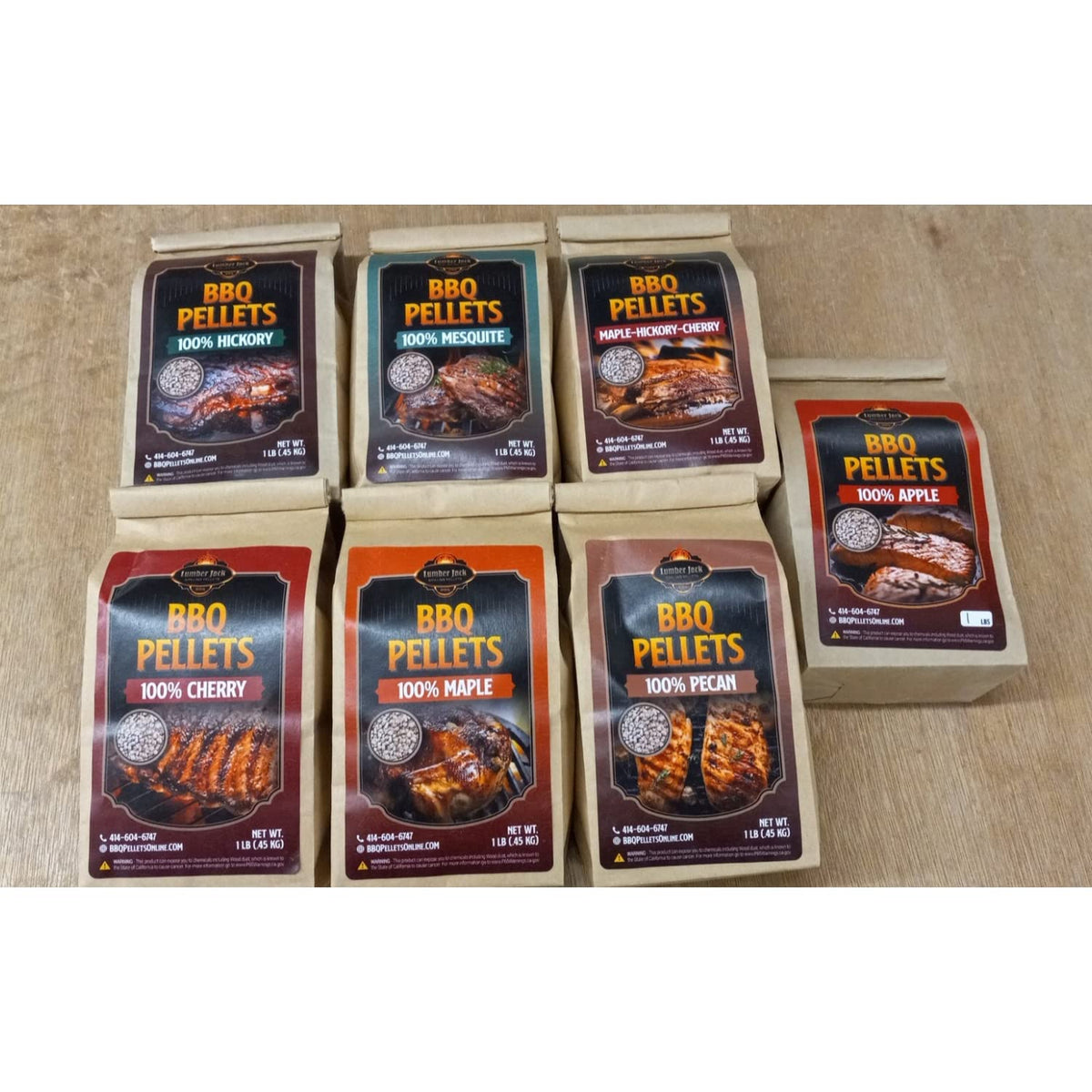 Lumber Jack Maple-Hickory-Cherry blend pellet bag adds multi-layered smoke to many meals