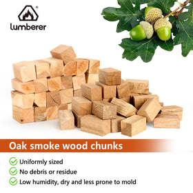 Lumberer Oak Smoking Chunks raw wood appearance signaling quality and long burn