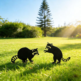 Lume Cradle gift-pack raccoon stakes for wildlife lovers and gardeners.