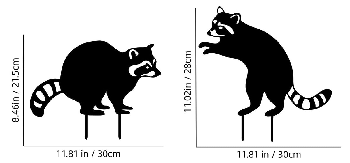Lume Cradle squat raccoon stake brings playful woodland vibe to lawns.