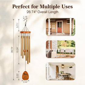 LUMELOOM wind chime metal tubes offer soothing tones through daily moments.