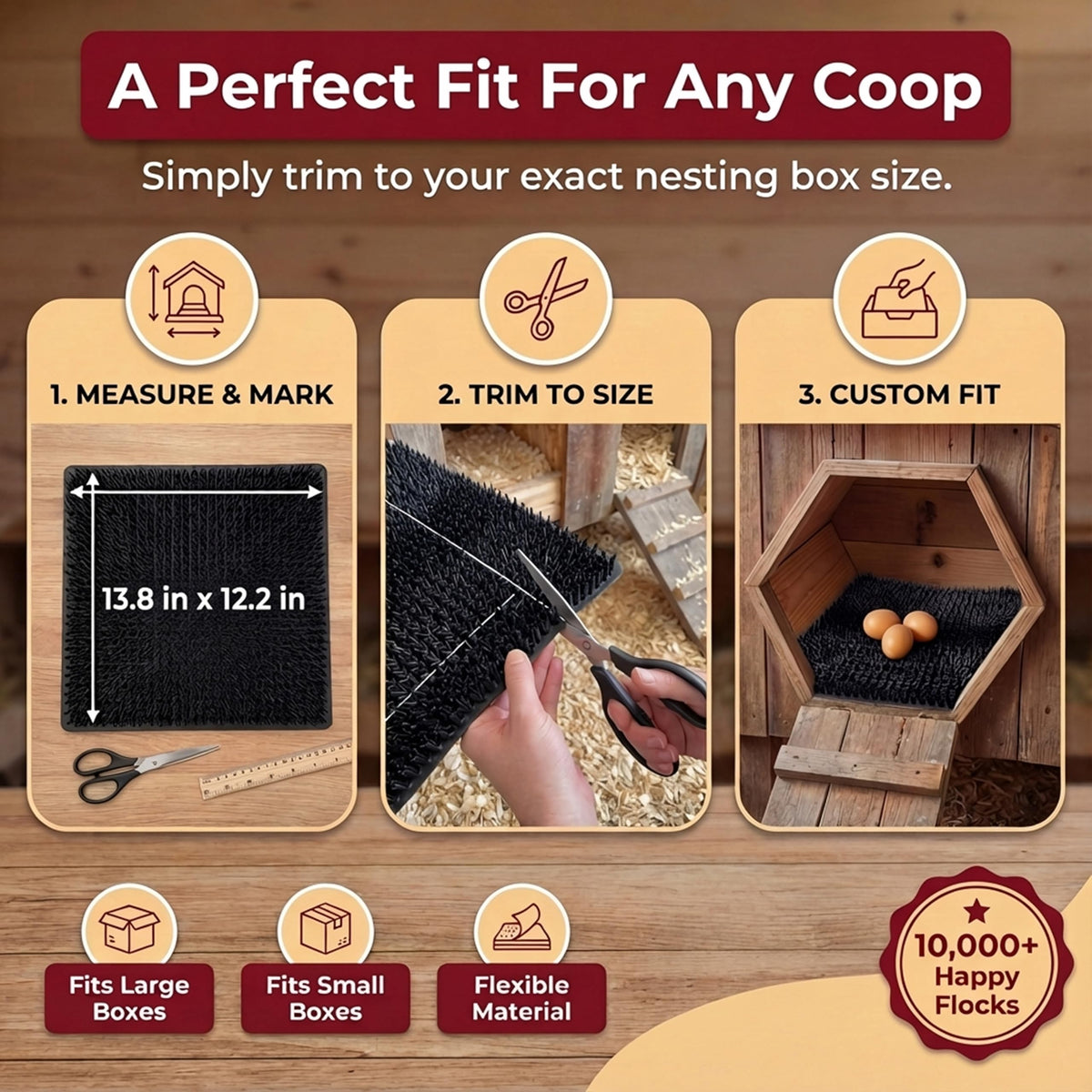 LUMERAM food-grade silicone nests promote easy cleaning and reuse.