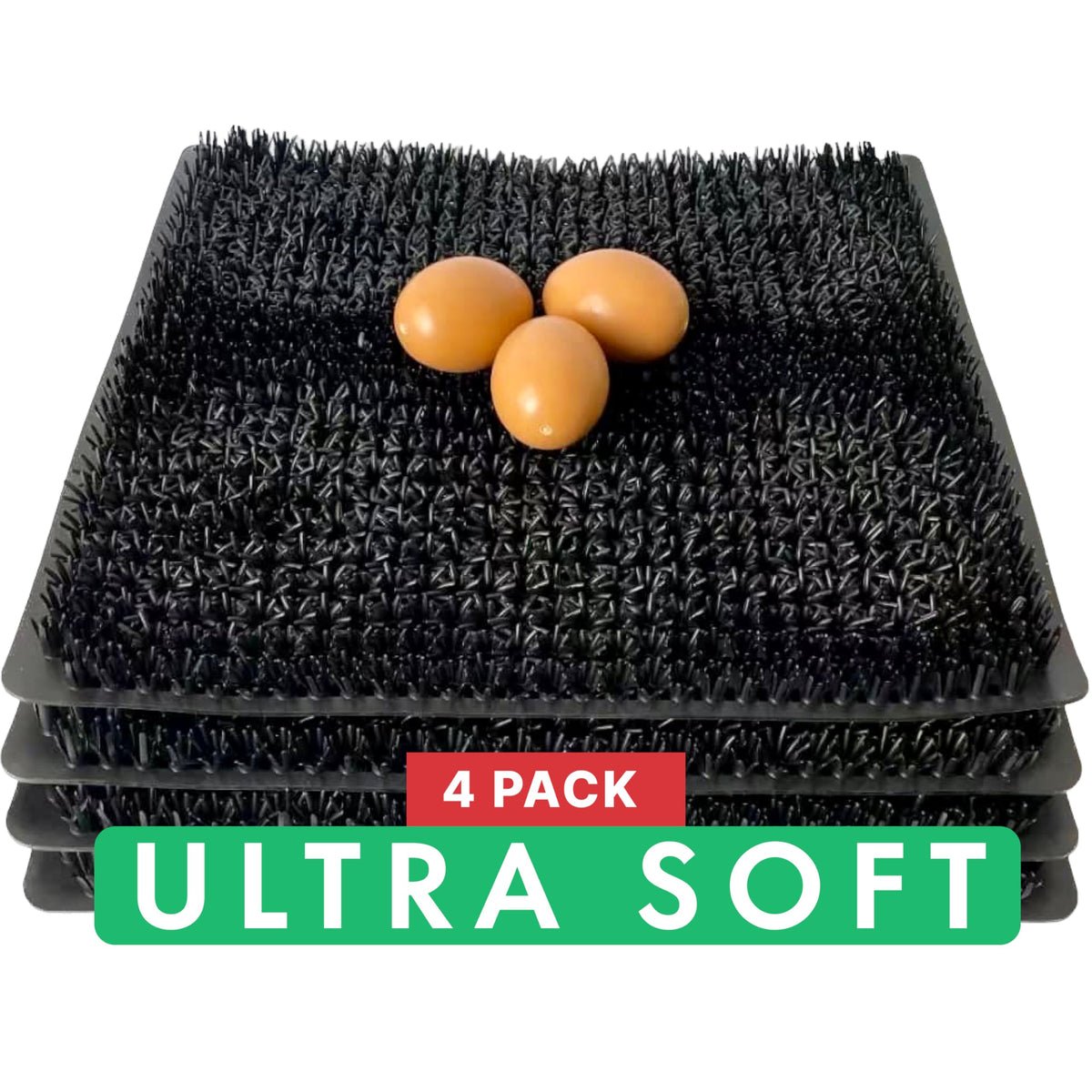 LUMERAM nesting pad with soft surface promotes calm hens and easy egg collection.