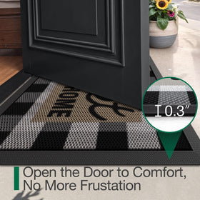 LUMI mat 36x59 traps dirt and moisture at the threshold.