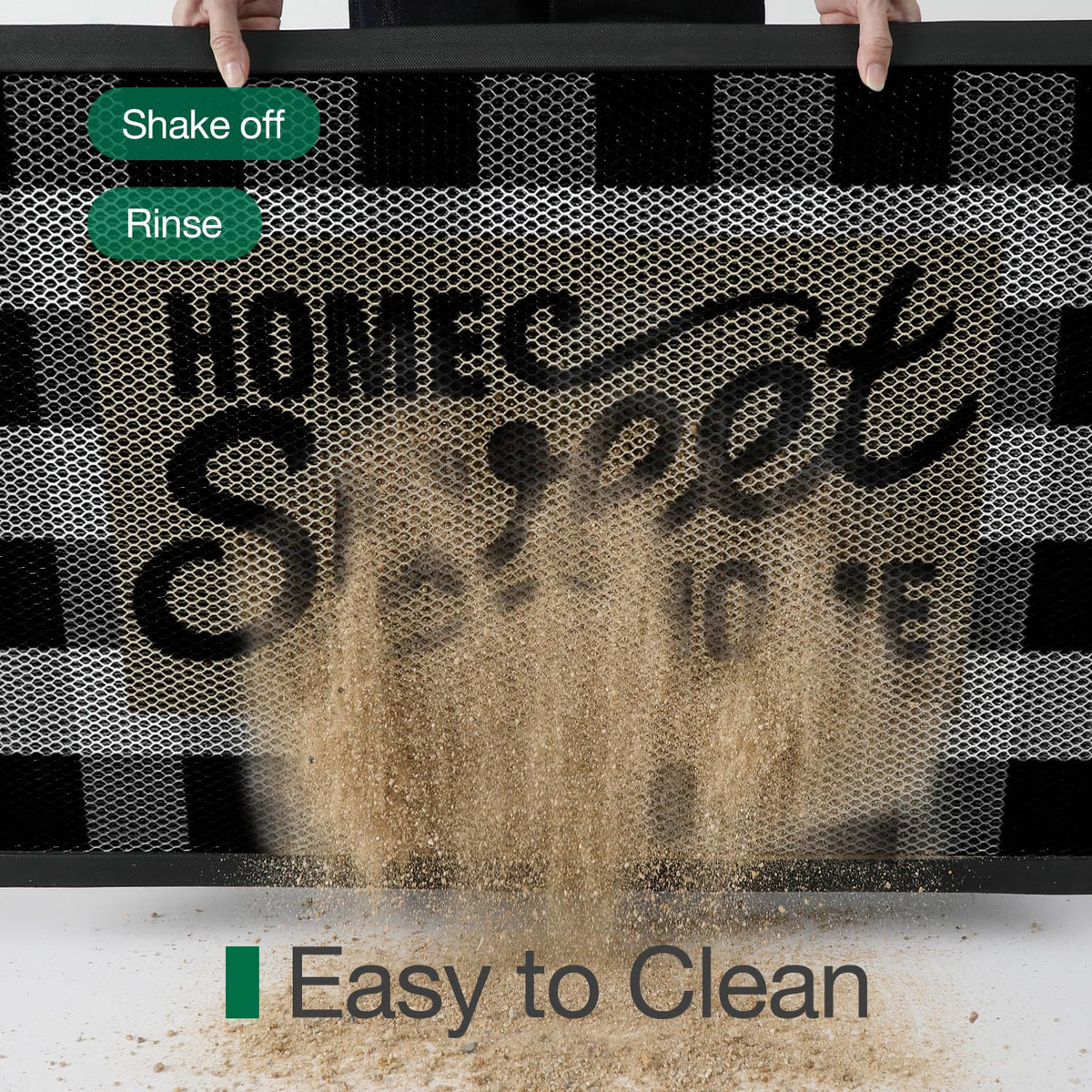 LUMI mat 36x59 is easy to clean and stain resistant for busy homes.