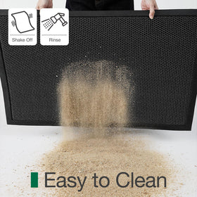 LUMI Front Door Mat's low-profile 0.4 inch fits under most doors.
