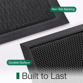 LUMI Front Door Mat cleans quickly by shaking, vacuuming, or hose rinsing.
