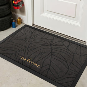 LUMI grey-gold monstera embroidery elevates curb appeal
