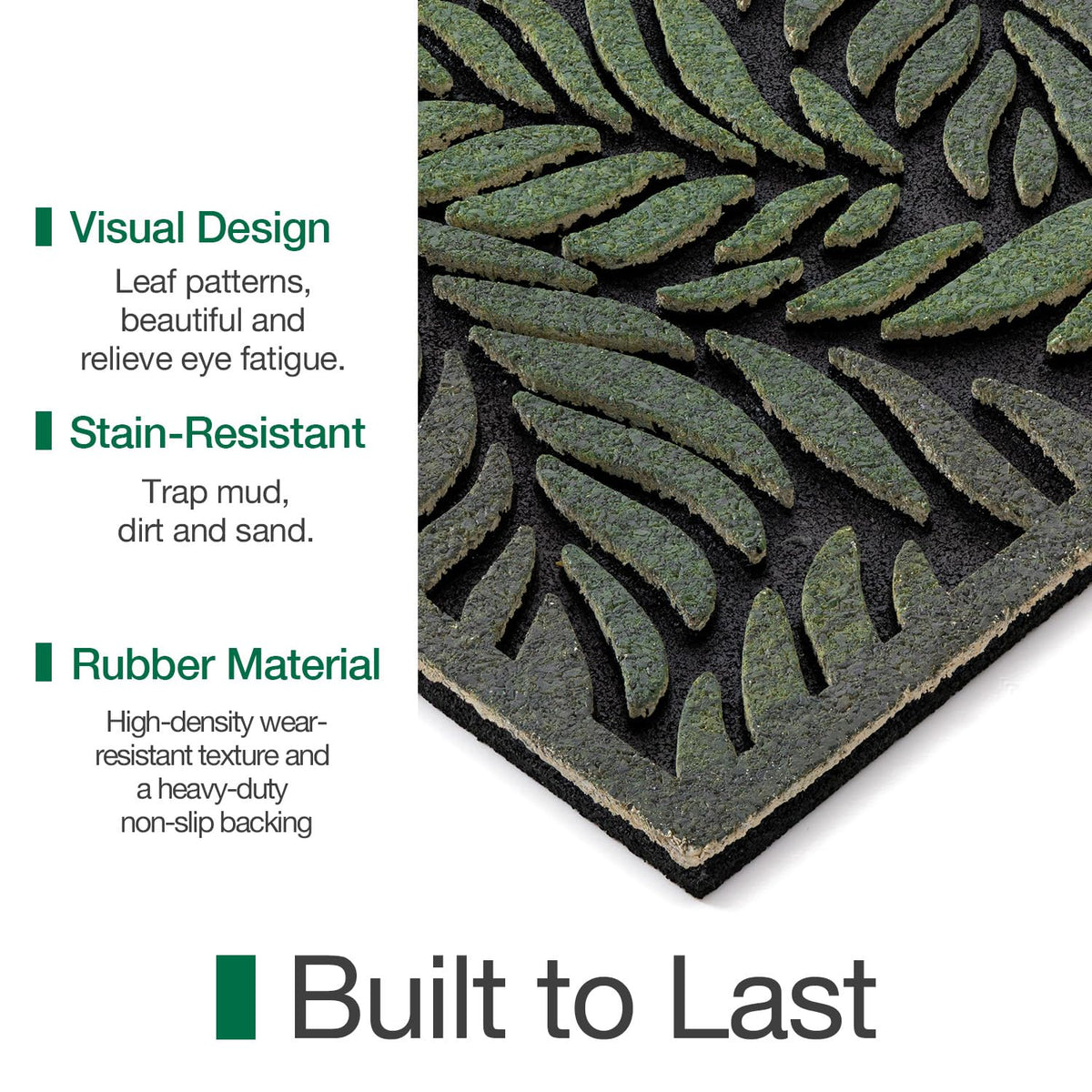 LUMI heavy-duty front-door mat built for high foot traffic