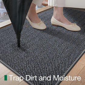 LUMI Herringbone indoor design adds elegance to entryways.