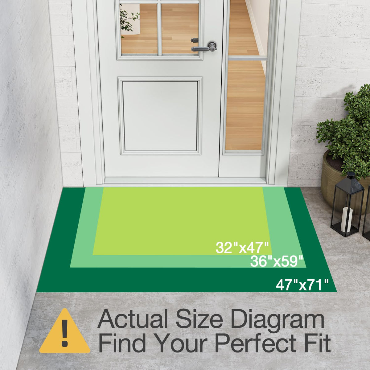 LUMI non-slip rubber base provides stable footing at the doorway