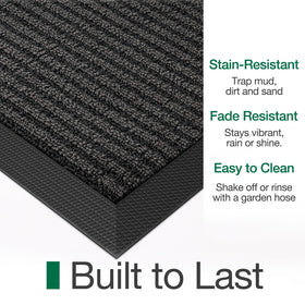 LUMI Premium Front Door Mat suitable for both indoor and outdoor use at entrances.