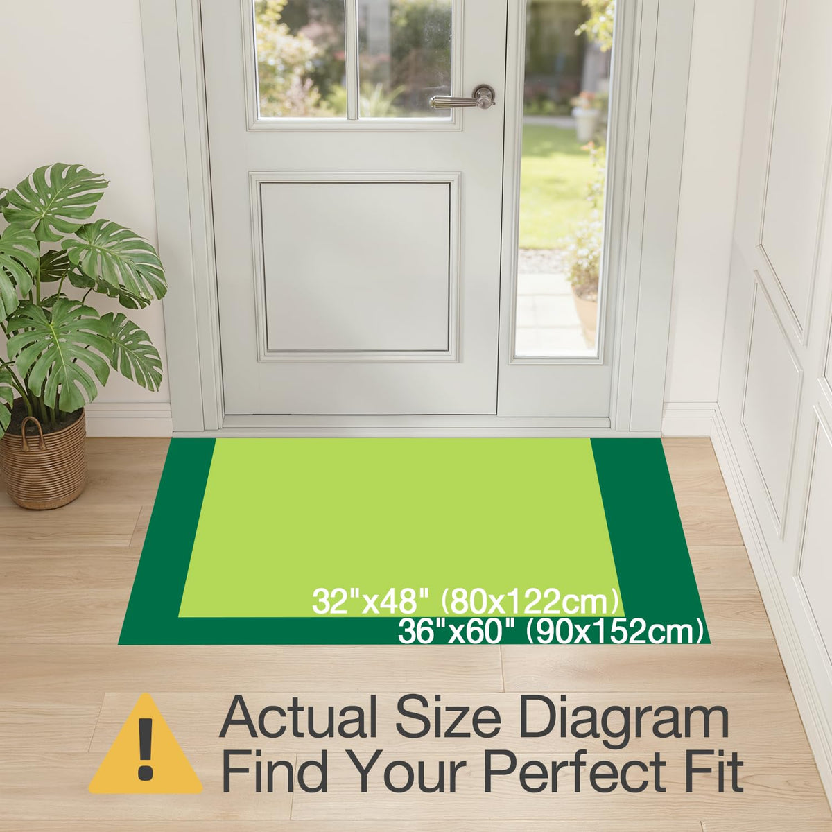 LUMI sisal door mat with non-slip back for secure placement on various floors.