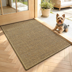 LUMI sisal doormat with entryway weave showing natural texture for a warm welcome.