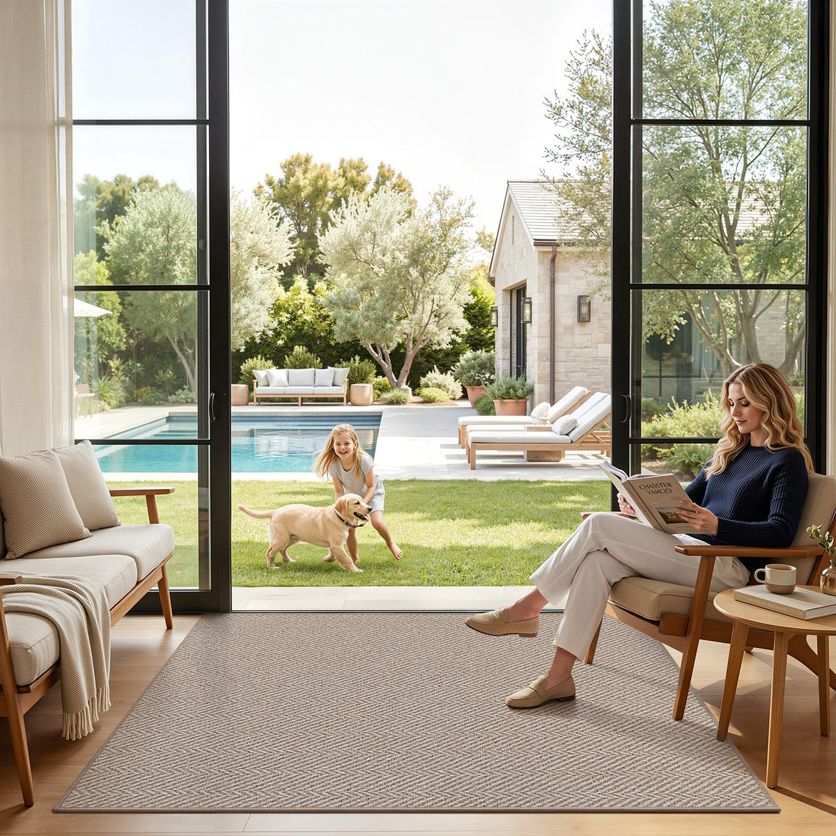 LUMI stain-resistant durable door mat ready for daily use