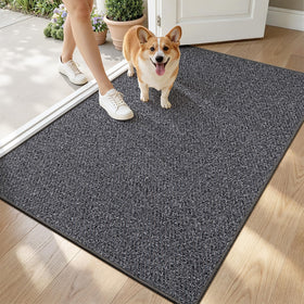 LUMI ultra thin door mat in dark gray for a sleek, low-profile entrance