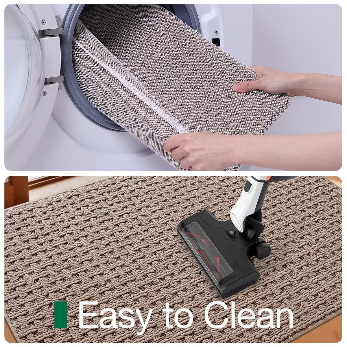 Machine-washable mat simplifies routine cleaning