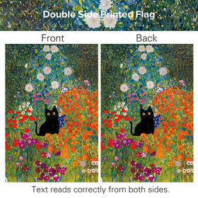 Lumifan Spring Cat Flag durable fabric preserves colors across seasons.