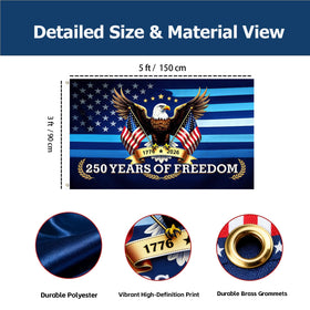 Lumigrain brass grommets flag header ensures secure hanging on poles even in breezy conditions.