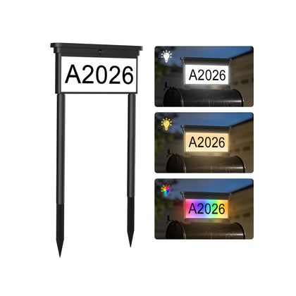 LumiZen solar address sign with dual-sided display improves visibility from multiple directions