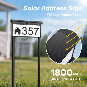 LumiZen solar address sign enhances nighttime visibility for deliveries and guests
