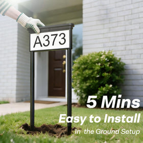 LumiZen weatherproof IP44 solar address sign designed for all outdoor conditions