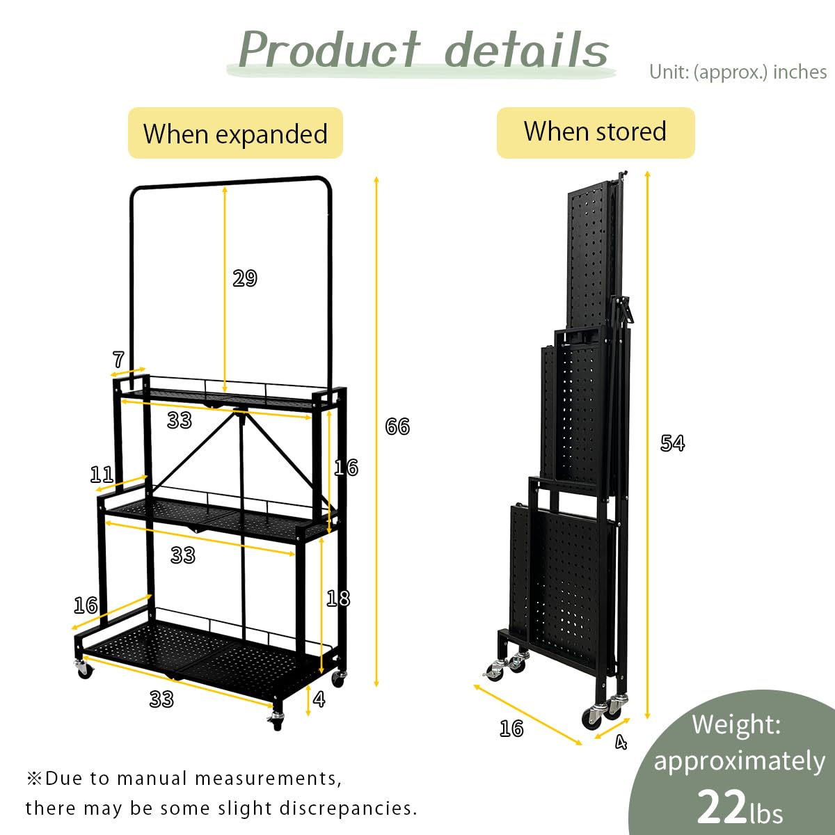 Lumizone foldable stand doubles as a kitchen rack or storage shelf.