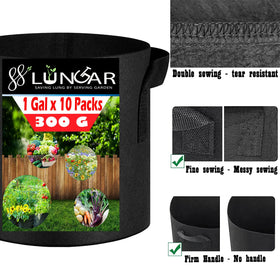 LUNGAR breathable grow bag supports healthy root air flow for plants.