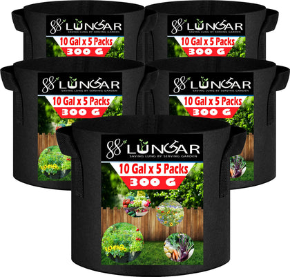 LUNGAR plant grow bag 10-gallon pack for balcony gardening versatility.