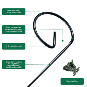 Lunhans 24 clips secure plant stems to stakes