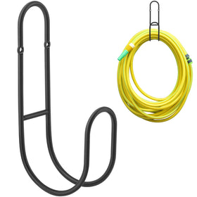 Lunhoo garden hose holder wall mount keeps hose tidy and off the ground.