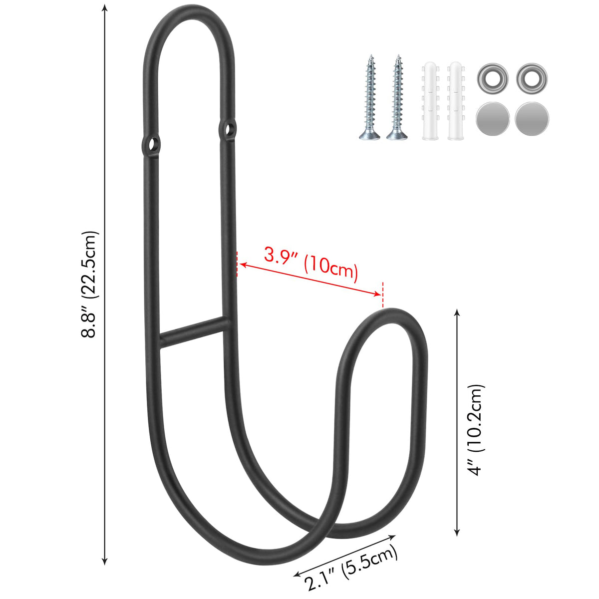Lunhoo oversized hose hanger fits long hoses and cords.
