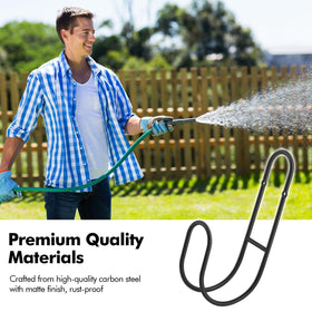 Lunhoo wall-mounted hose holder installation is simple and quick.