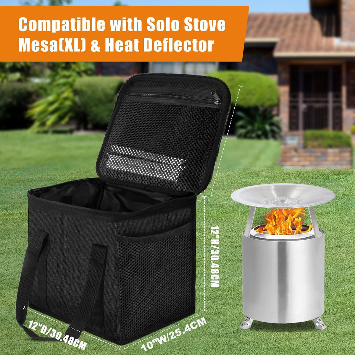Lunies bag demonstrates heat deflector compatibility for quick setup
