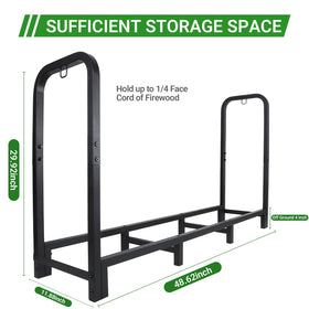 Luoieo elevated rack keeps logs dry with improved airflow