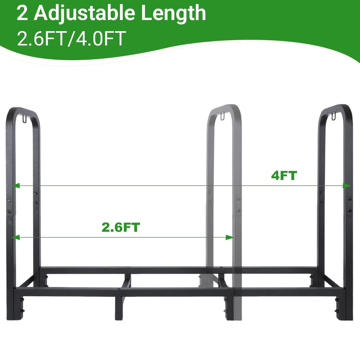 Luoieo 1543 lbs capacity rack for generous log storage