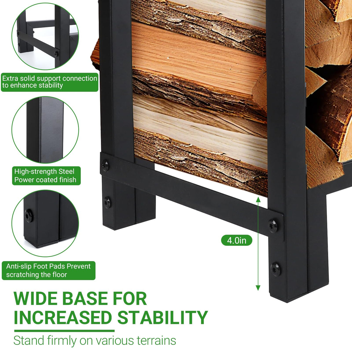 Luoieo weather-resistant alloy steel rack in black coating