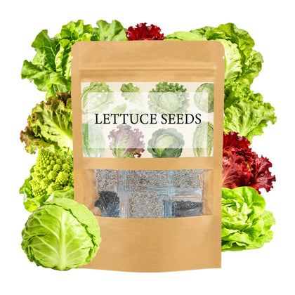 LUOJIBIE lettuce seeds pack close-up with resealable packaging for freshness