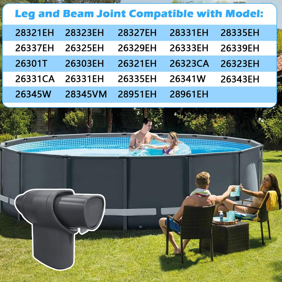 Luojiedejinbiao 12427 T-Joint pool stand connection highlights secure alignment.
