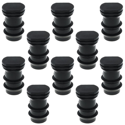 LUORNG 10-pack locking end plugs with barbs seal 3/4 inch drip tubing.