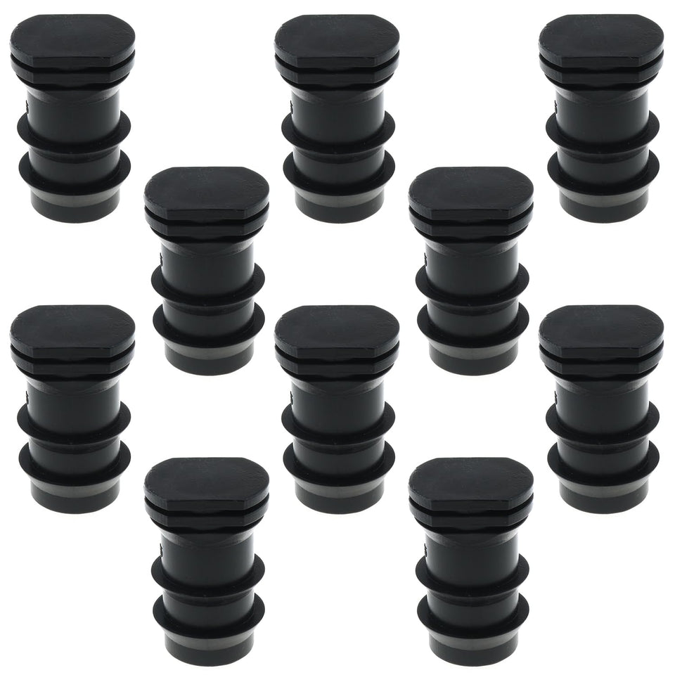 LUORNG 10-pack locking end plugs with barbs seal 3/4 inch drip tubing.