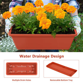 Luplom planters with legs offer elevated soil access and tidy stability.
