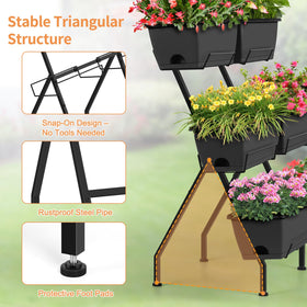 Luplom versatile planting options across tiers for tomatoes, ivy, herbs, flowers