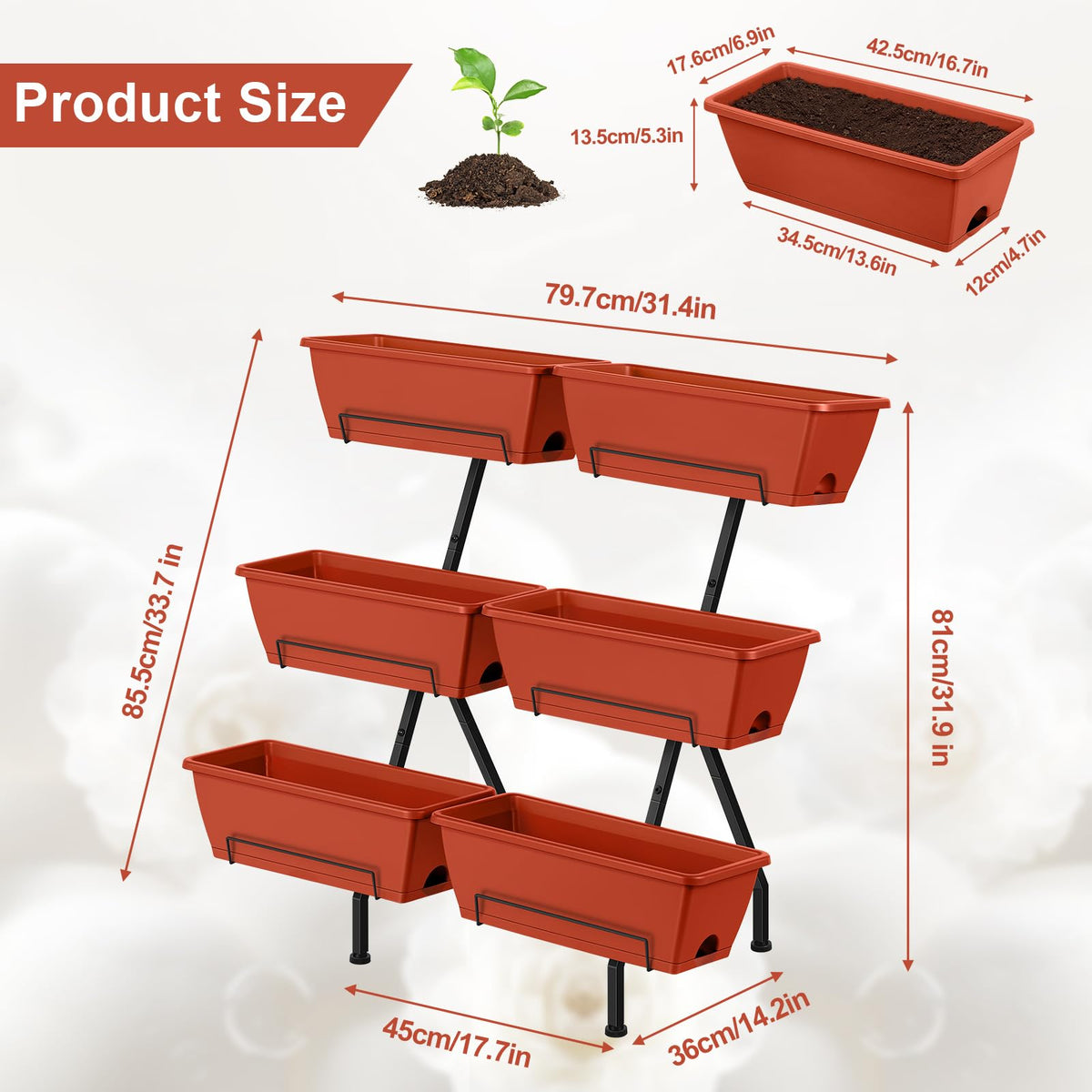 Luplom vertical planters six tiers maximize small-space gardening for herbs and veggies.