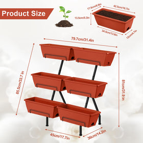 Luplom vertical planters six tiers maximize small-space gardening for herbs and veggies.