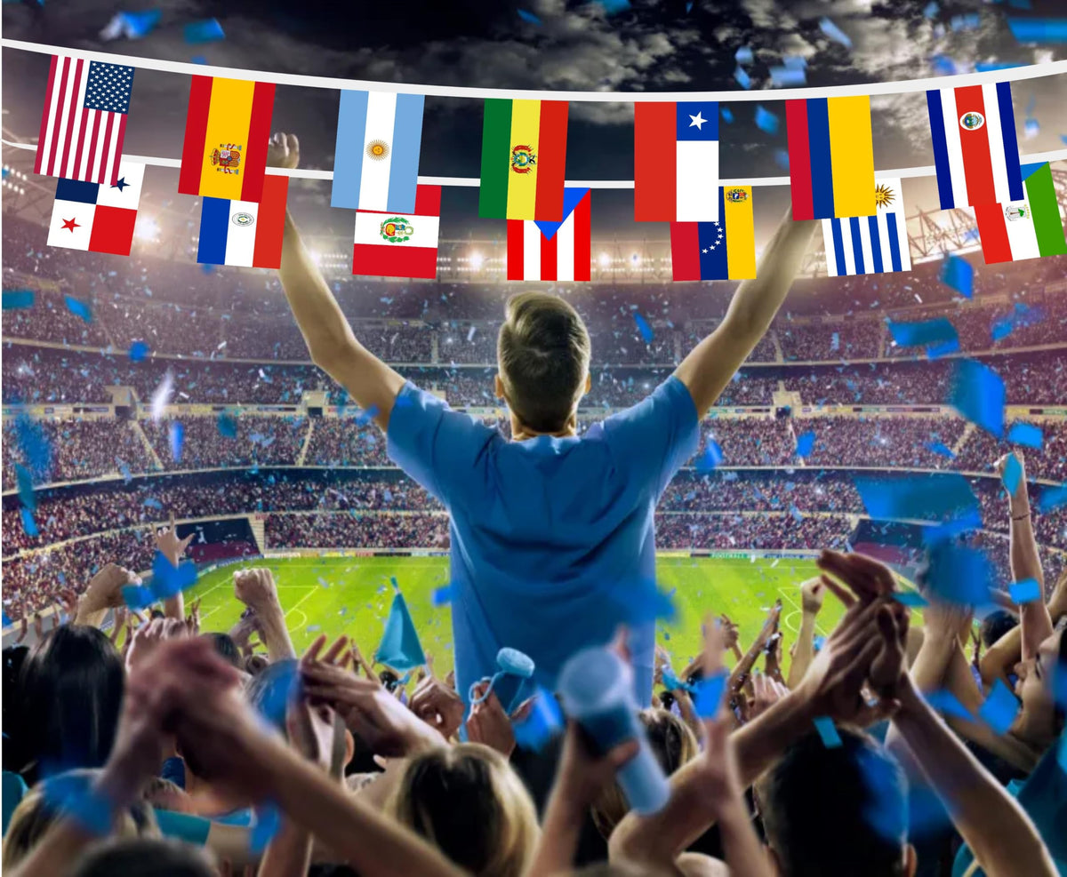 LUSEOAN flags banner enhances ambiance in sports bars and schools